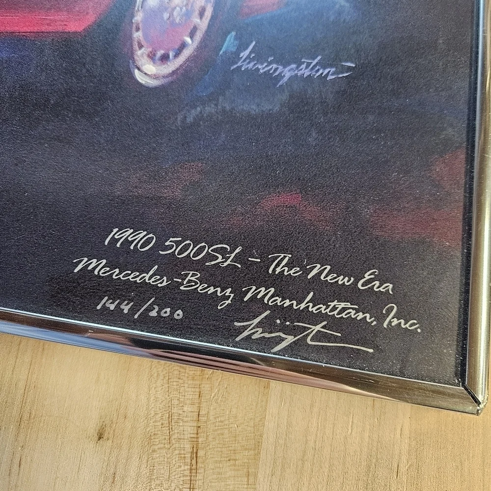 Mercedes-Benz 1990 500SL Limited Print Dennis Hoyt Numbered 144/200 18